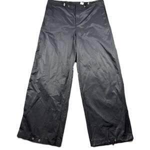Paul Harris Women Vintage Y2K Parachute Pants Baggy Wide Leg Black Size 8 I124